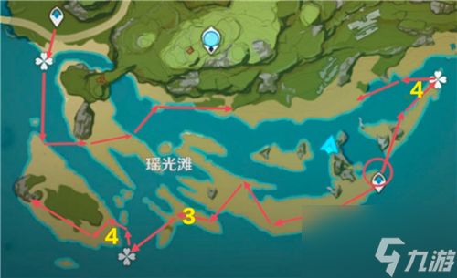 原神星螺分布图2.7 2022星螺采集路线