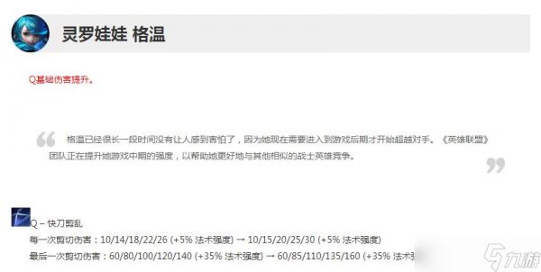 英雄联盟12.20版本正式服格温加强详情