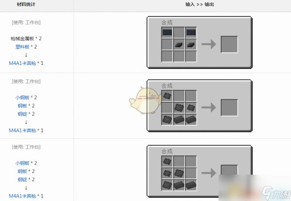 《我的世界》VMWM4A1卡宾枪怎么做