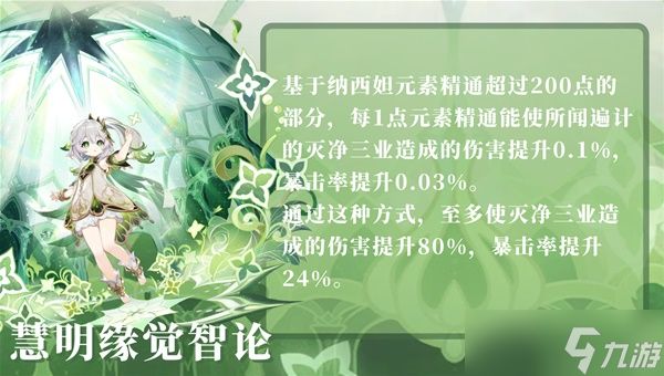 《原神》纳西妲定位天赋分析与出装教程 纳西妲配队推荐