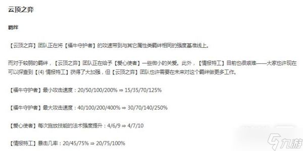 《云顶之弈》12月15日正式服羁绊改动详情