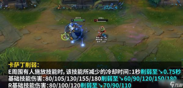 《英雄联盟》PBE13.3版本卡萨丁削弱一览