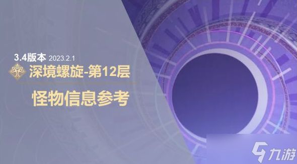 原神3.4版深境螺旋第12层怪物信息一览