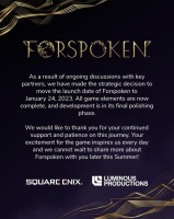 SE《Forspoken》 延期至明年1月 夏季公布更多消息