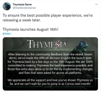 3D类魂《Thymesia：记忆边境》跳票 延期至8月18日