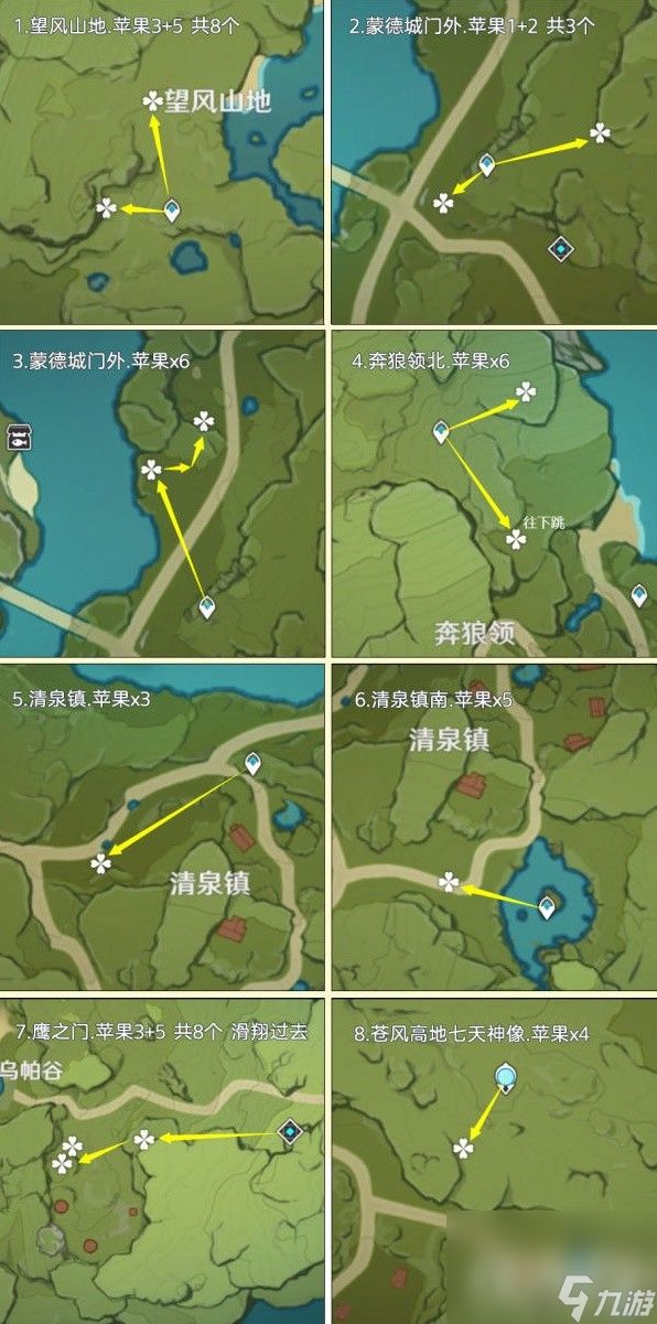 《原神》3.6版苹果高效采集路线分享