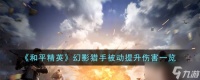 和平精英幻影猎手被动提升多少伤害 幻影猎手被动提升伤害一览