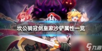 《坎公骑冠剑》皇家沙铲面板 皇家沙铲属性介绍