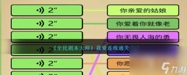 《全民剧本大师》我爱连线通关攻略