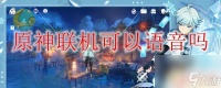 原神联机怎么输入语音 原神联机时可以进行语音通话吗