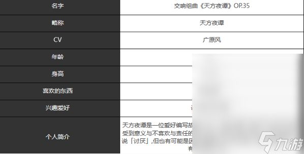 宿命回响天方夜谭角色介绍