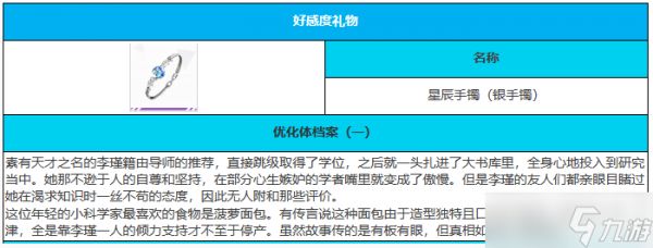 绯色回响李瑾角色介绍一览