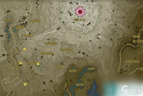 《塞尔达传说：王国之泪》火山地区宝物位置分享
