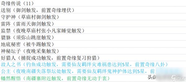 梦幻新诛仙奇缘汇总-奇缘触发攻略「2023推荐」