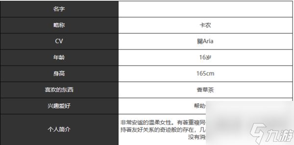 宿命回响弦上的叹息卡农角色介绍