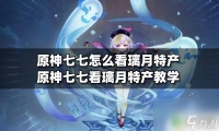原神怎么用七七找 原神七七怎么鉴赏璃月特产
