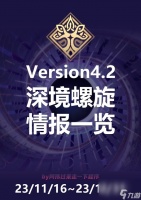 《原神》4.2版本新深渊情报介绍 原神4.2新深渊配队推荐