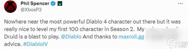 斯宾塞将《暗黑4》第2赛季角色练满级 工作游戏两不误