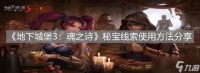 《地下城堡3魂之诗》秘宝线索使用方法推荐