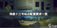 《挣脱十三号站点》配置要求介绍