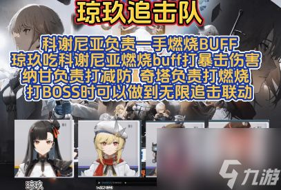 少女前线2追放琼玖配队推荐,少女前线2追放琼玖怎么配队