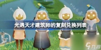 光遇天才建筑师的复刻兑换列表介绍