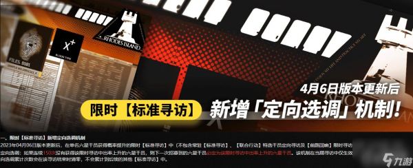 <a id='link_pop' class='keyword-tag' href='https://www.9game.cn/mrfz/'>明日方舟</a>部分寻访规则调整说明是什么？