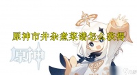 原神市井杂煮菜谱怎么获取