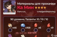 原神嘉明等级突破材料介绍