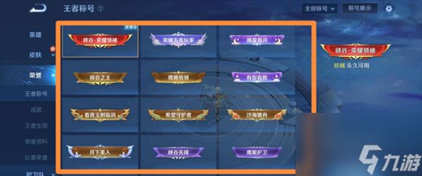 王者荣耀生涯徽章在哪看