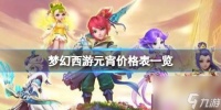 梦幻西游元宵价格表介绍