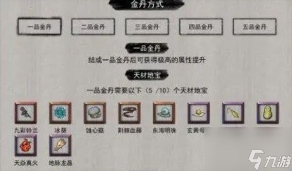 《鬼谷八荒》筑基功法升级金丹说明