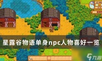 《星露谷物语》单身npc喜好详情 单身npc人物喜好介绍