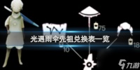 光遇雨伞先祖兑换表介绍