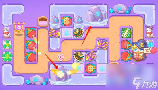 保卫萝卜4阿波与魔法宝藏第49关通关教学