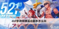 dnf手游祥瑞溪谷副本怎么玩