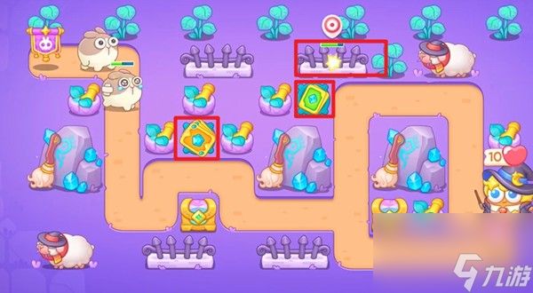 《保卫萝卜4》阿波与魔法宝藏第110关通关攻略