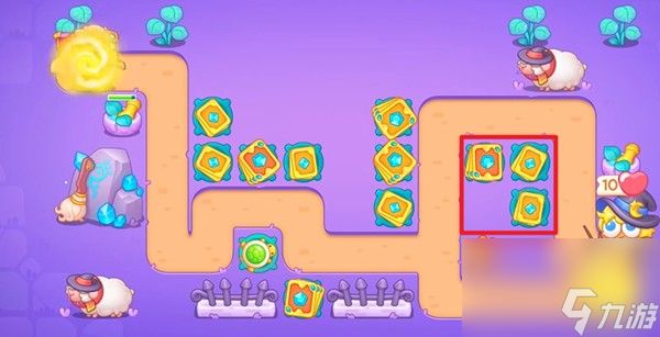 《保卫萝卜4》阿波与魔法宝藏第110关通关攻略