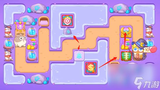 《保卫萝卜4》阿波与魔法宝藏第49关图文攻略