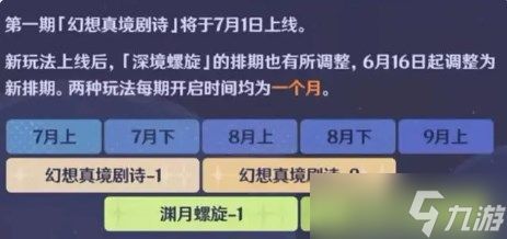 原神新深渊什么时候开 原神新深渊开放时间