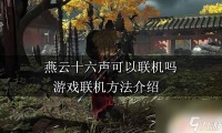 燕云十六声怎么联机 燕云十六声怎么联机