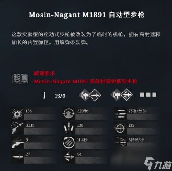 《猎杀：对决》M1891自动型步枪伤害怎么样