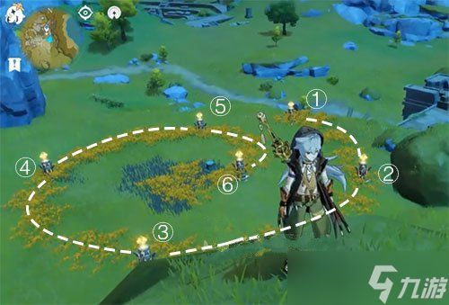 《原神》归离原六个个土石柱解密顺序