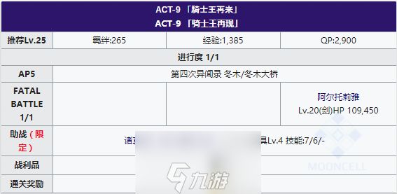 FGOFZ联动复刻ACT-9配置攻略 第九个剧情敌人配置一览