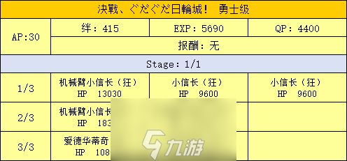 FGO日轮城勇士级配置攻略 明治维新第三战配置掉落