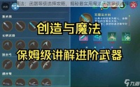 创造与魔法 武器等级选择攻略，揭秘最实用魔法武器等级选择技巧