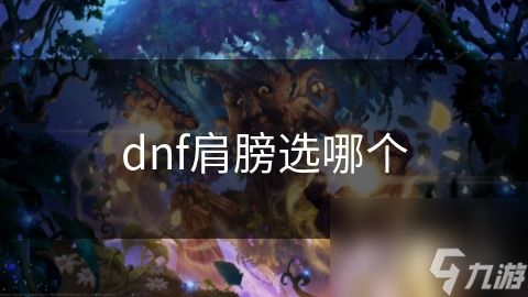 dnf肩膀选哪个