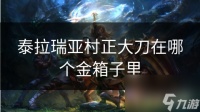 泰拉瑞亚村正大刀在哪个金箱子里