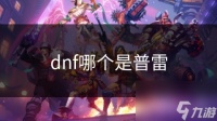 dnf哪个是普雷