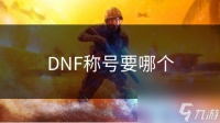 DNF称号要哪个